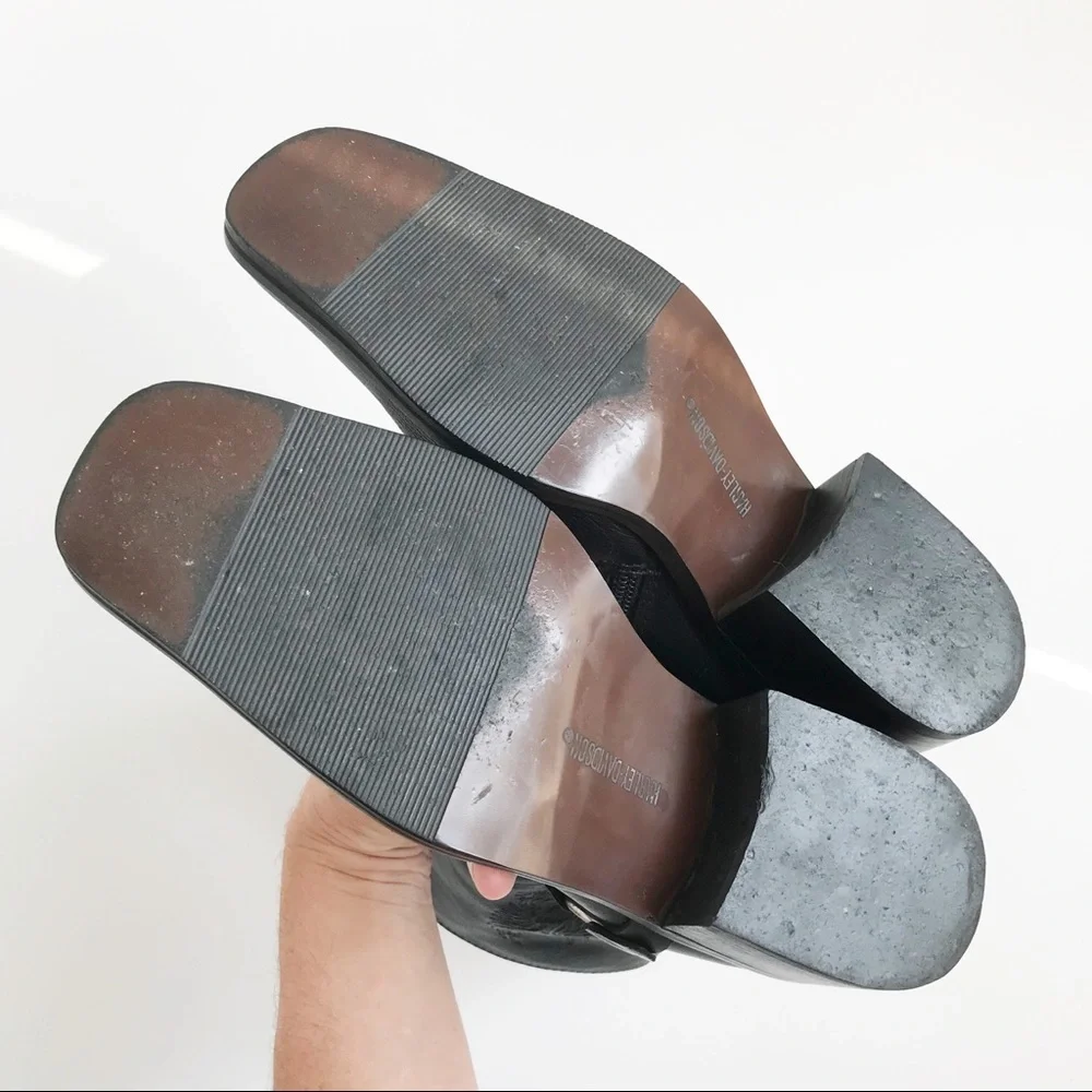 Harley-Davidson Black Leather Studded Moto Boots - Picture 12 of 14